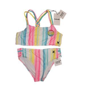 Hurley Girls Two-Piece Bikini Swimsuit, Size Large, New with Tags (NWT)